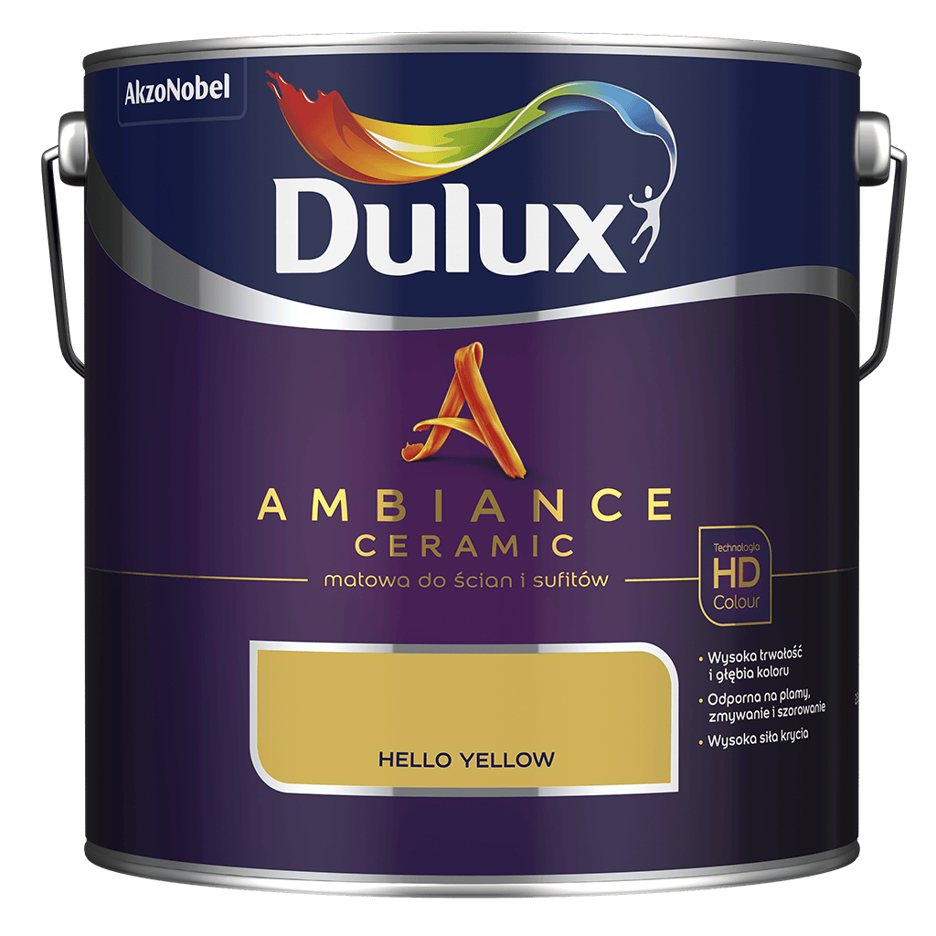 HELLO YELLOW Dulux Ambiance Ceramic (2,5 L) KOLOR ROKU 2025 - Testery ...